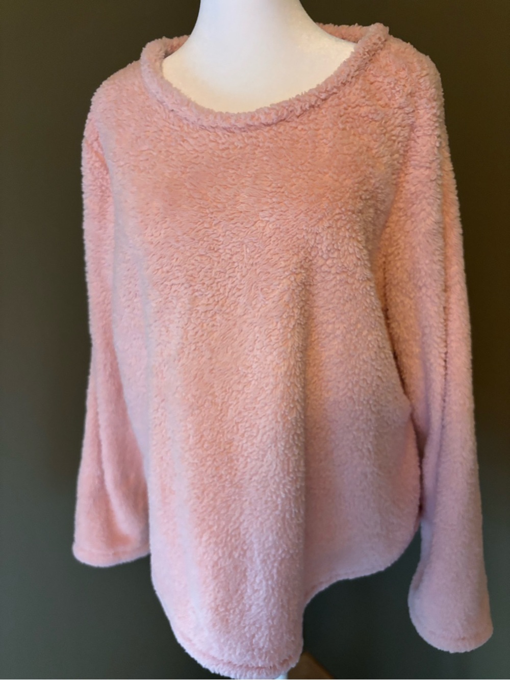 Cuddle Duds Plush Crewneck - Pink XL